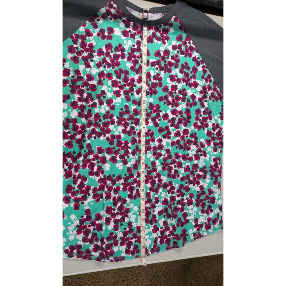 LuLaRoe Randy Raglan 3/4 Sleeve shirt Top 3 XL Multicolor Floral - Picture 4 of 6